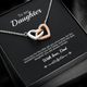 14k White Gold Interlocking Hearts Necklace – From Dad To My Daughter 💖 | ORIANIA